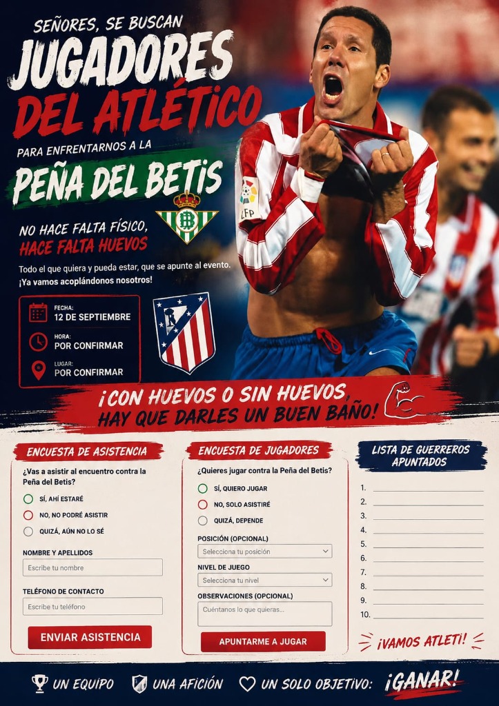 Cartel del Partido contra la Peña del Betis